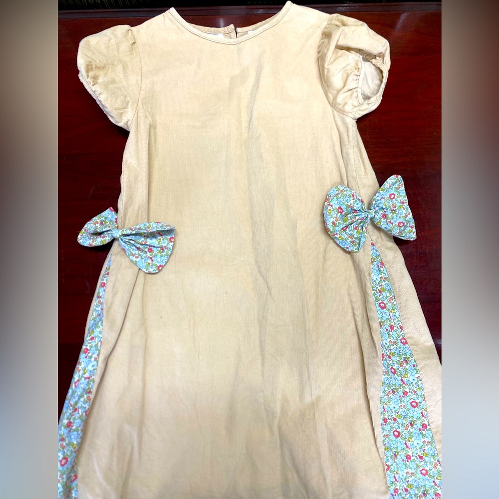 The Oaks Apparel corduroy dress with bows size 10